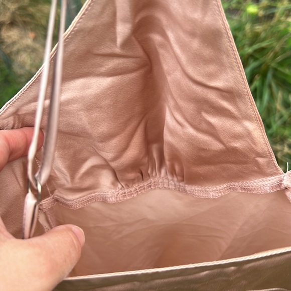 LENA MEDOYEFF SILK PINK MIDI DRESS OR SLIP XS - Picture 9 of 16